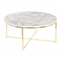 Side table DKD Home Decor White Golden Metal MDF Wood 80 x 80 x 35 cm