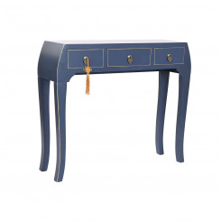 Случайная мебель DKD Домашний декор Синяя золотая ель МДФ Дерево 96 x 26 x 80 см
