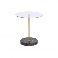 Приставной столик DKD Home Decor Черный Прозрачный Золотой Кристалл Сталь 45 x 45 x 50 см
