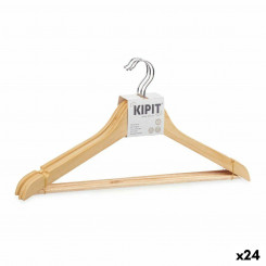Набор вешалок для одежды 44,5 х 1,2 х 23 см Коричневый Дерево Металл (24 шт.)