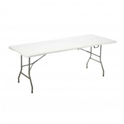 Kokkupandav laud Valge metallist polüetüleen 244 x 76 x 74 cm