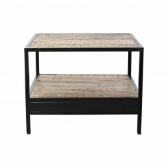 Приставной столик DKD Home Decor Коричневый Черный Металл Дерево манго 60 x 60 x 46 см