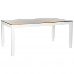 Обеденный стол DKD Home Decor Белый Коричневый Дерево Акации Манго 200 x 100 x 80 см