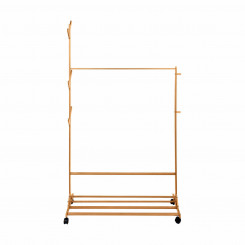 Coat Stand with Wheels Confortime Natural Bamboo 100 x 35 x 170 cm