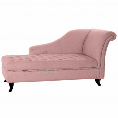 Chaise Longue Sofa DKD Home Decor Pink 165,5 x 69 x 83 cm Foam Black Metal Wood Plastic Light Pink