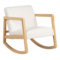 Кресло-качалка Белый натуральный каучук, дерево, ткань 60 x 83 x 72 см