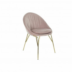 Dining Chair DKD Home Decor Pink Golden Metal Plastic 60 x 60 x 85 cm