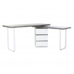 Письменный стол DKD Home Decor Натуральный Серый Металл МДФ (150 x 120 x 75 см)