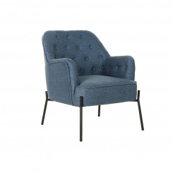 Кресло DKD Home Decor Синий Черный Металл 65 x 73 x 79,5 см