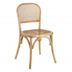 Dining Chair Natural Rattan Birch 44 x 41 x 86 cm