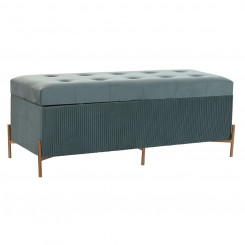 Foot-of-bed Bench DKD Home Decor Polyester MDF Green Glamour (115 x 40 x 45 cm)