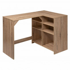Desk 5five 6 Shelves L-shaped Natural Wood 110 x 75 x 69 cm