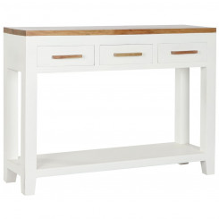 Приставной столик DKD Home Decor Белый Коричневый Дерево акации и манго 110 x 30 x 80 см