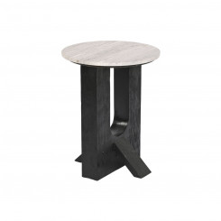 Маленький приставной столик Home ESPRIT Белый Черный Мрамор Дерево манго 41 x 41 x 51 см