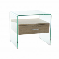 Ночной столик DKD Home Decor 8424001754793 Разноцветный Прозрачный Натуральный Стеклянный Деревянный MDF 50 x 40 x 45,5 cm