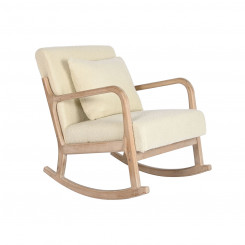 Кресло-качалка Home ESPRIT Белый Натуральный древесина каучукового дерева 66 x 88 x 78 cm