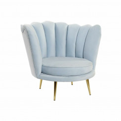 Кресло DKD Home Decor Синий Позолоченный Небесный синий Металл Пластик Губка 74 x 78 x 73 cm