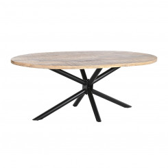 Обеденный стол DKD Home Decor Натуральный Чёрный Металл Древесина манго 200 x 100 x 76 cm