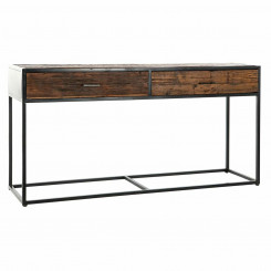 Wall table DKD Home Decor 8424001772179 Black Multicolor Natural Dark brown Metal Treated Wood Mango wood 150 x 43 x 77 cm