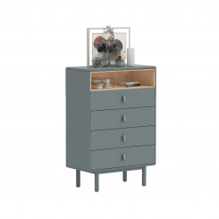 Chest of drawers Home ESPRIT Blue Gray polypropylene Wood MDF 80 x 40 x 117 cm
