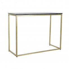 Настенный столик DKD Home Decor 100 x 40 x 77 см Черное золото Мрамор Утюг