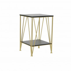 Side table DKD Home Decor 41 x 41 x 63.5 cm Black Gold Metal Wood