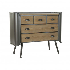 Chest of drawers DKD Home Decor Gray Natural Metal Spruce Loft 97 x 37 x 79 cm