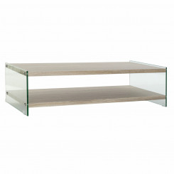 Coffee table DKD Home Decor Multicolor Transparent Natural Wood Crystal Wood MDF 130 x 65 x 35.5 cm