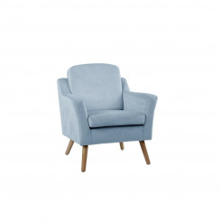 Кресло DKD Home Decor Синий Бежевый Небесно-Голубой Натуральное Дерево Пластик 74 x 76 x 85 см