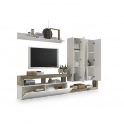 TV furniture DKD Home Decor White Metal Aluminum Wood MDF 277 x 75 x 173 cm 277 x 35 x 173 cm