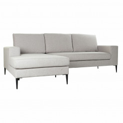 Sofa-bed DKD Home Decor Gray Polyester Metal (240 x 160 x 88 cm)