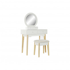 Dressing table DKD Home Decor White Natural Mirror Wood MDF 75 x 40 x 129 cm