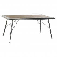 Dining table DKD Home Decor Spruce Natural Metal Light gray 161 x 90 x 75 cm