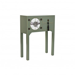 Wall table DKD Home Decor White Green Gold Metal Spruce Wood MDF 63 x 28 x 83 cm