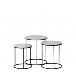Set of 3 tables Black Gray Iron 45 x 45 x 51 cm (3 Units)