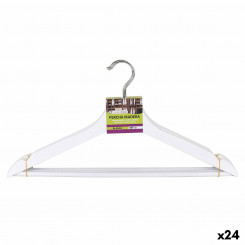 Set of hangers Confortime White Wood 3 Pieces, parts (24 Units)