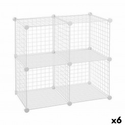 Shelves Confortime White Mesh 4 compartments 35 x 35 cm (6 Units)