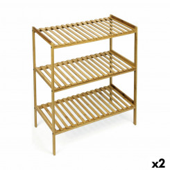 Shelves Confortime Natural Bamboo 70 x 35 x 76.2 cm (2 Units)