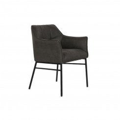 Chair DKD Home Decor Black Dark brown Dark gray 60 x 60 x 84 cm