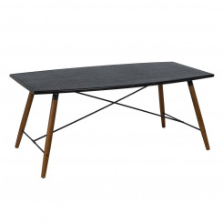 Dining table OSLO Black Natural Wood Iron Wood MDF 179 x 90 x 75 cm