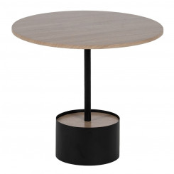 Coffee table Black Natural Iron Wood MDF 50 x 50 x 45 cm