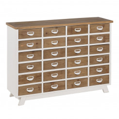 Chest of drawers White Beige Iron Spruce 120.5 x 35 x 88 cm