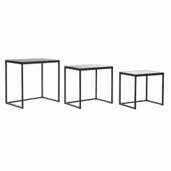 Set of 3 Small Tables DKD Home Decor Black 58 x 36.5 x 53.5 cm