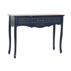Wall table DKD Home Decor 110 x 40 x 79 cm Ceramic Brown Sea blue Paulownia wood