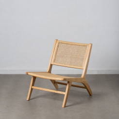 Armchair Natural Wood Rattan 60.5 x 73.5 x 72.5 cm