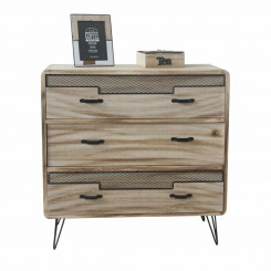 Chest of drawers DKD Home Decor Natural Black Paulownia wood (80 x 38 x 79 cm)