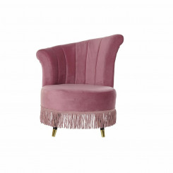 Armchair DKD Home Decor Pink Metal Sponge Wood MDF 77 x 63 x 85 cm