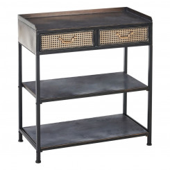 Front table with 2 drawers BRICK Brown Black Iron 75.5 x 38 x 85 cm