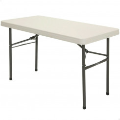 Folding folding table Lifetime Cream 122 x 74 x 61 cm Steel Plastic mass