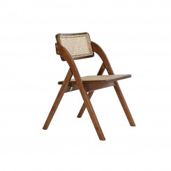 Обеденный стул DKD Home Decor Темно-коричневый Ротанг Винтажный Вяз (45 x 45 x 79 см)